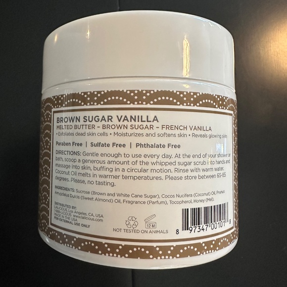 Lalicious Brown Sugar Vanilla Sugar Scrub 16 oz - Picture 3 of 3